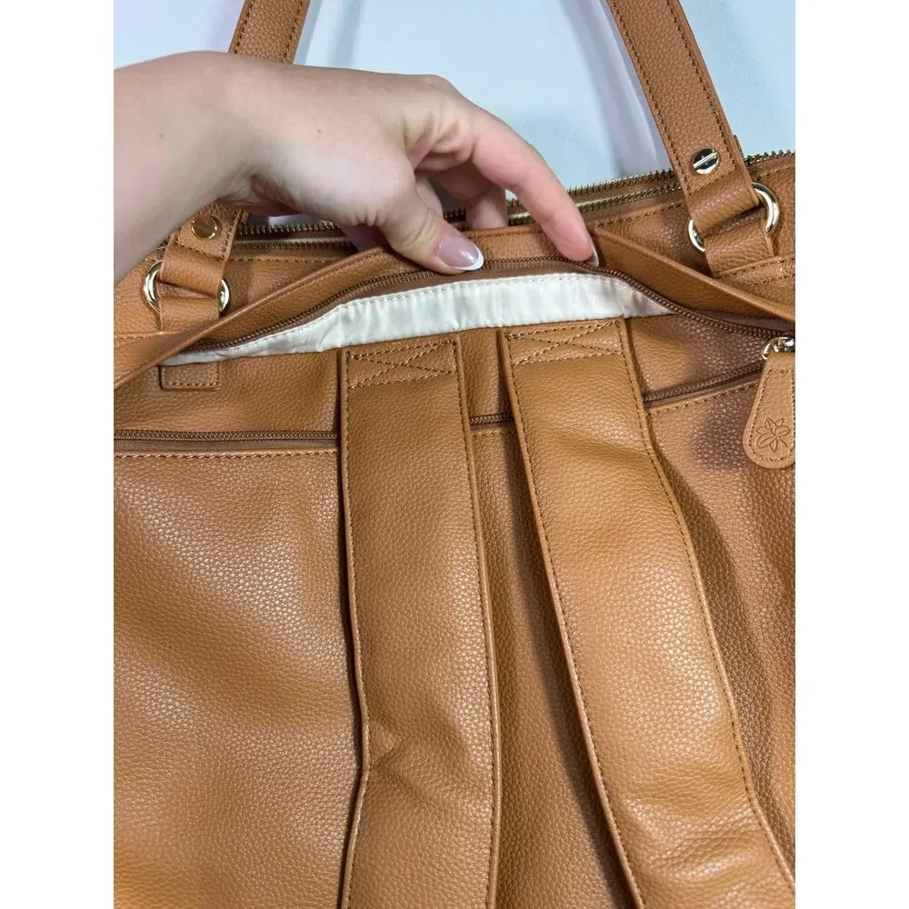 NWT Lily Jade Marie Leather Convertable Backpack Diaper Bag